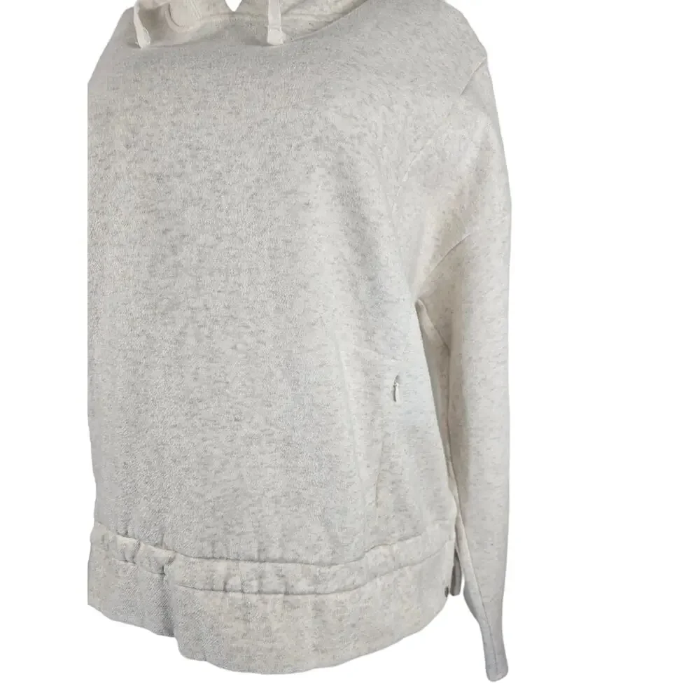 Fabletics Heathered Gray Hooded Kangaroo Pocket Hi/Low Sweatshirt XXL